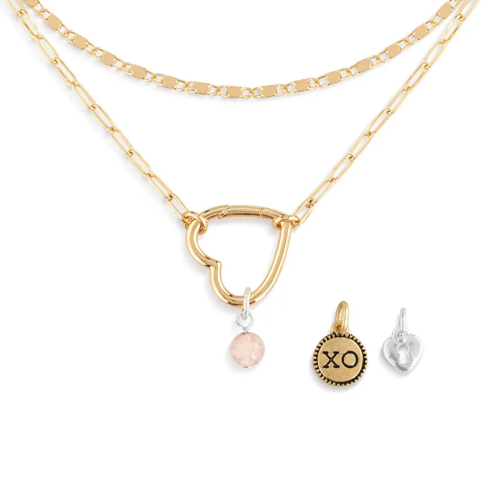 Demdaco Your Journey Love Necklace Jewelry Set - Gold