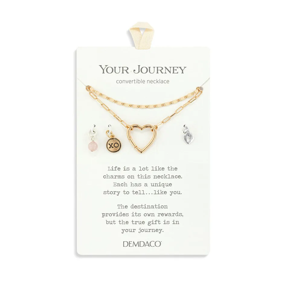 Demdaco Your Journey Love Necklace Jewelry Set - Gold
