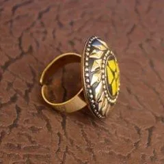 Designer Tibetan Finger Rings Multicolor