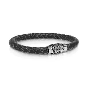 Detail Clasp Leather Bracelet 5mm
