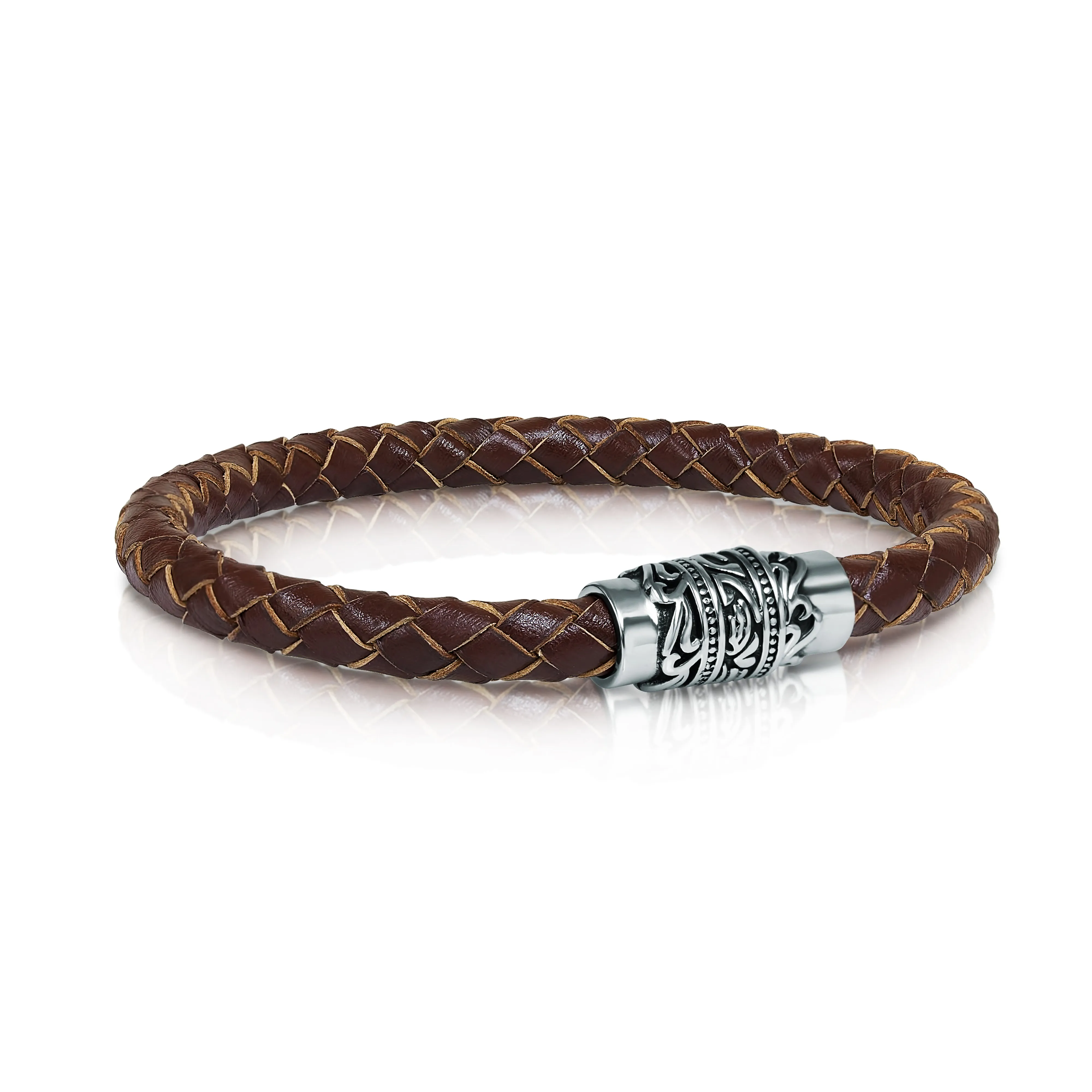 Detail Clasp Leather Bracelet 5mm