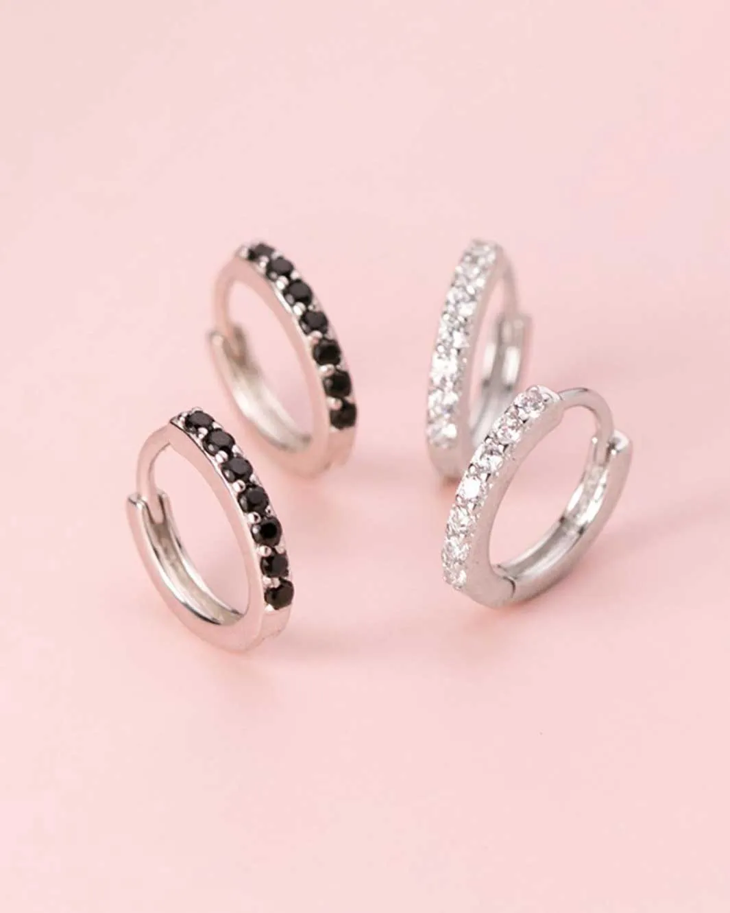 Diamond Huggie Earrings