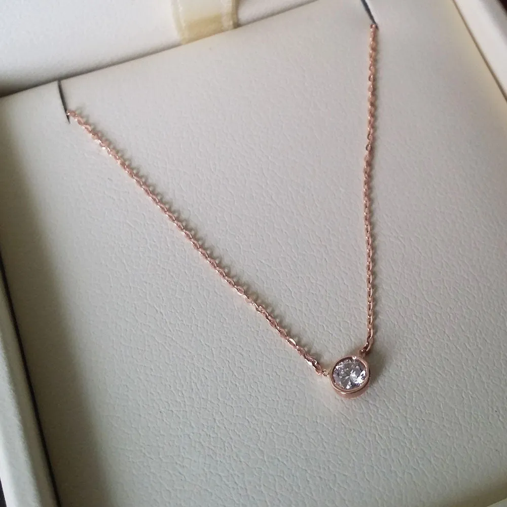 Diamond Opal Gold Necklace Dainty Jewelry Handmade