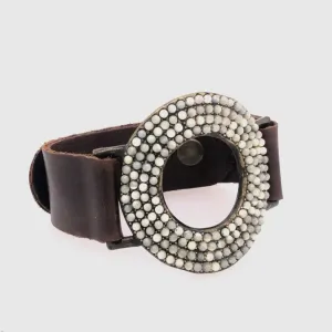Donut Leather Bracelet – With Gems