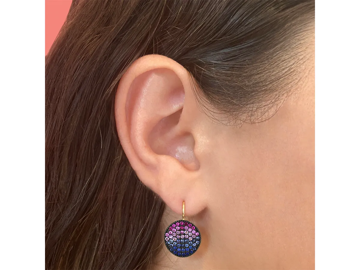 Dusk Infinity Leverback Earrings