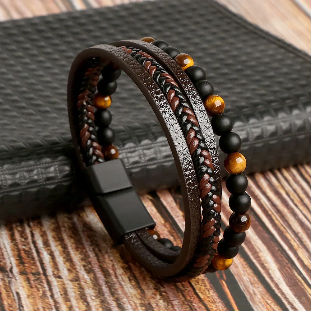 Dylan - Stylish Leather Bracelet Set for Men