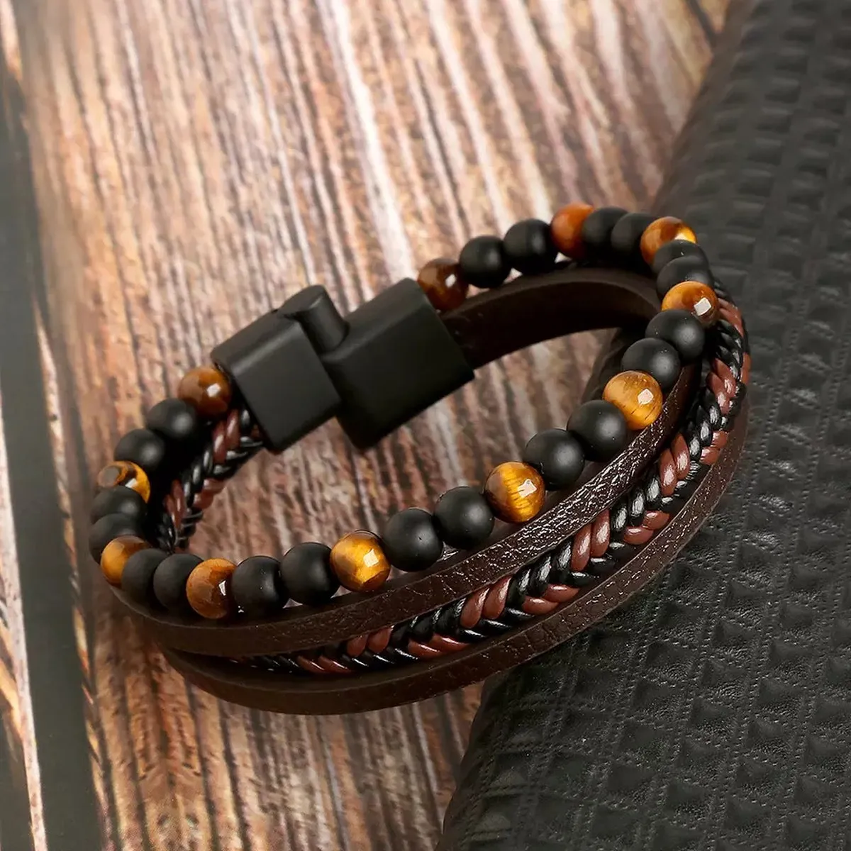 Dylan - Stylish Leather Bracelet Set for Men