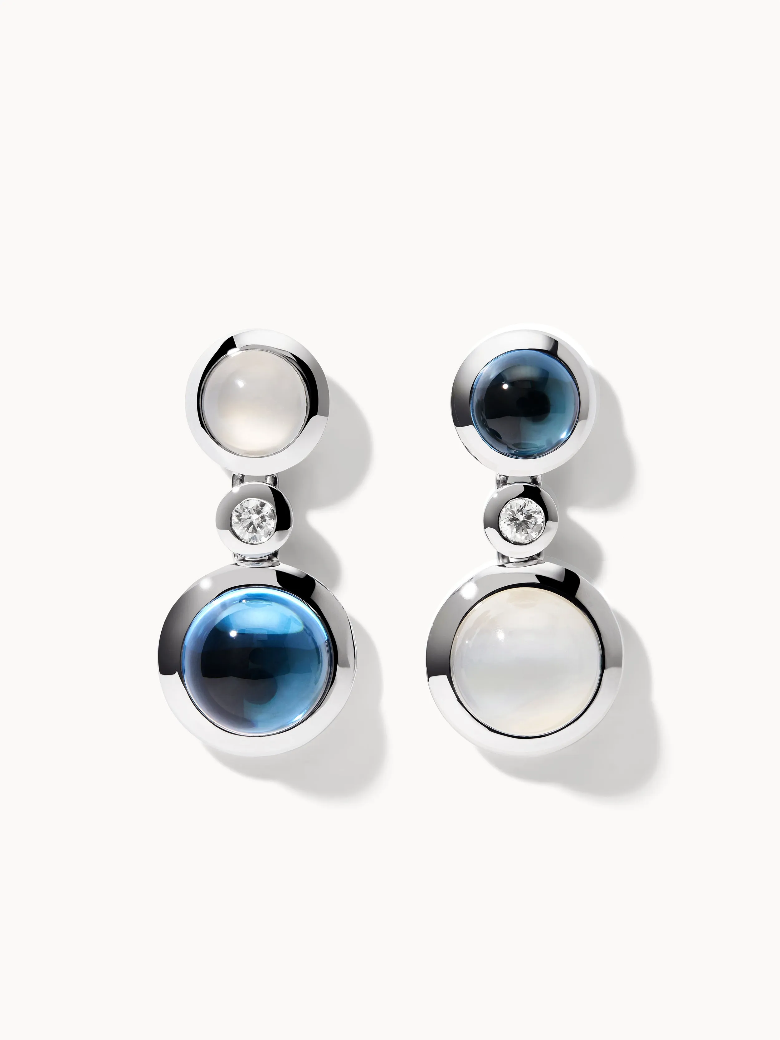Earrings BOUTON 2 Cabochons 'Ocean' / Classic 'Ocean' / Classic