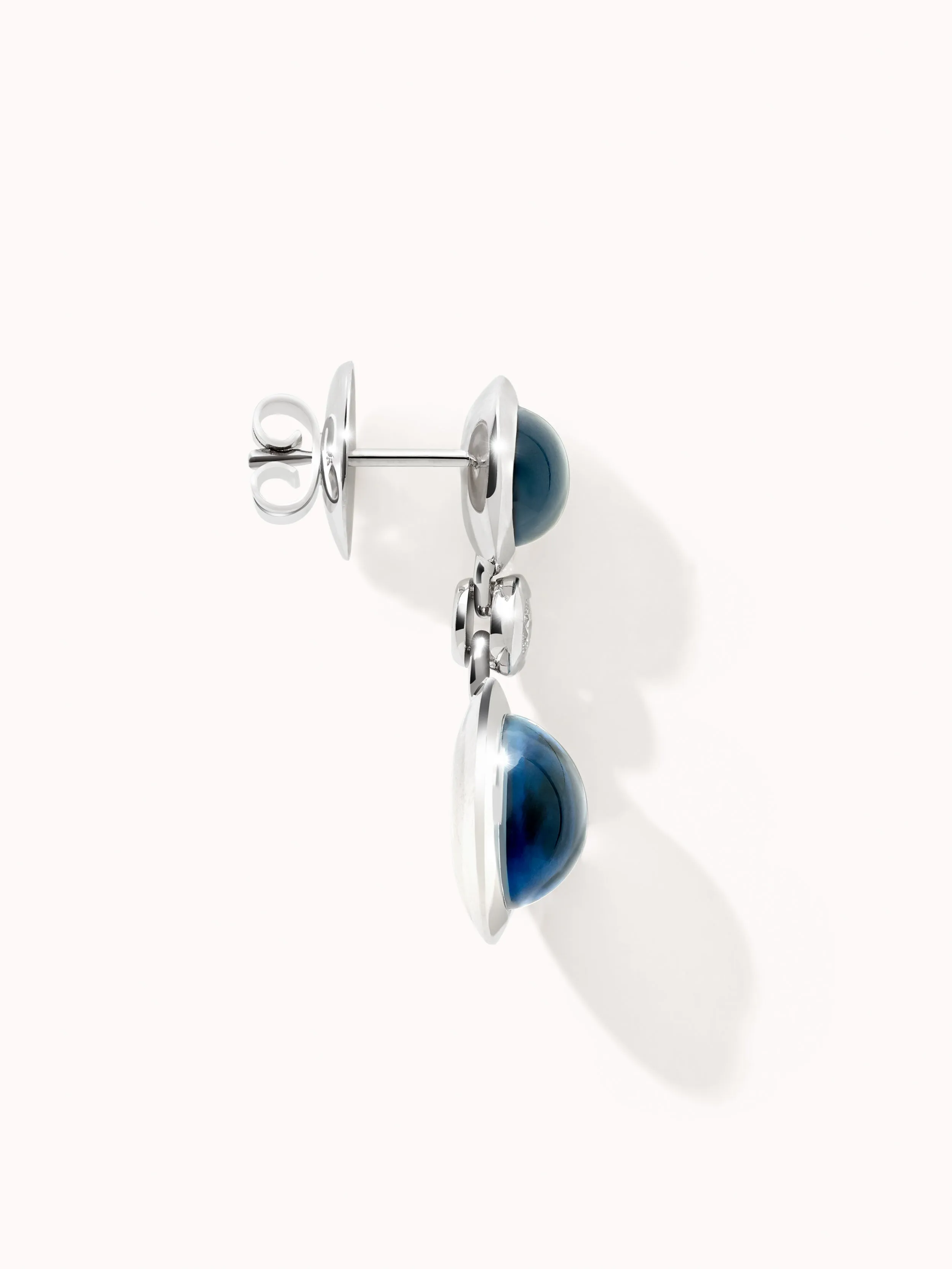 Earrings BOUTON 2 Cabochons 'Sky' / Classic 'Sky' / Classic