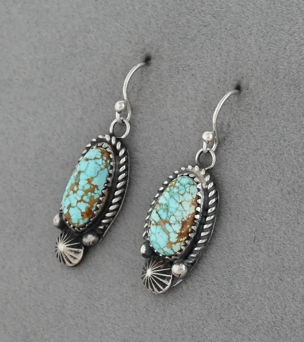 Earrings with #8 Turquoise by Jeanette Dale