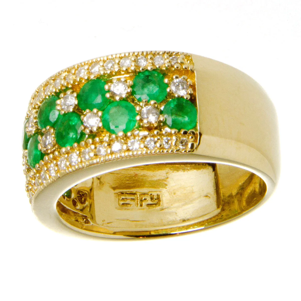Effy 2.00ct Emerald & Diamond Band Ring