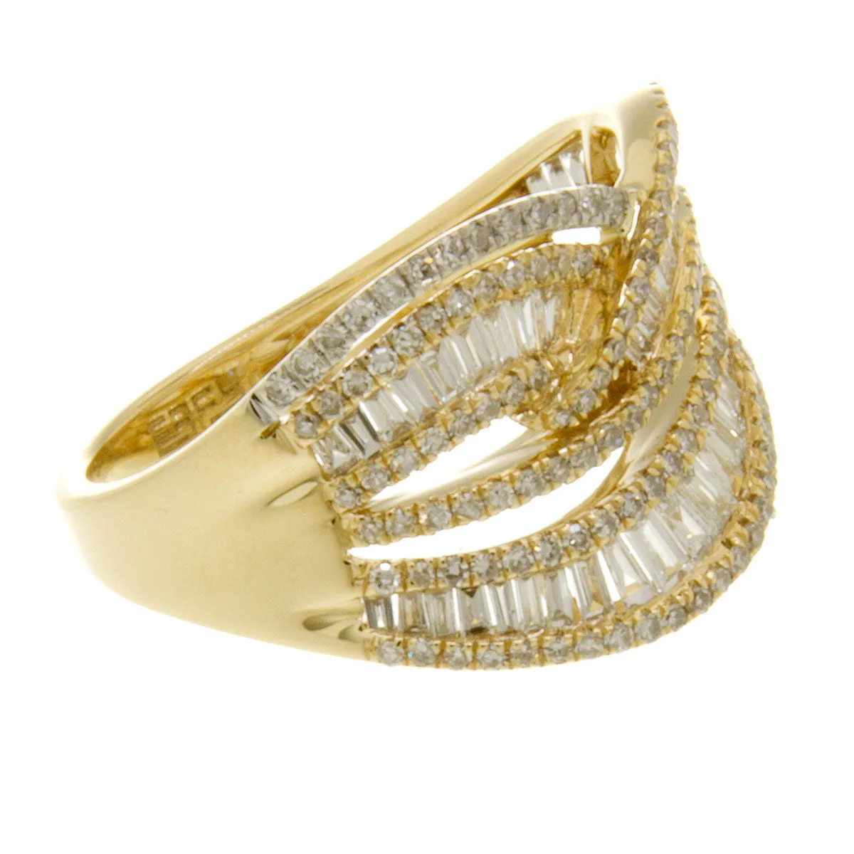 Effy Collector's Edition D'Oro Diamond Cross Over Ring