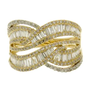Effy Collector's Edition D'Oro Diamond Cross Over Ring