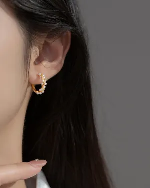 Eloise Pearl Hoop Earrings