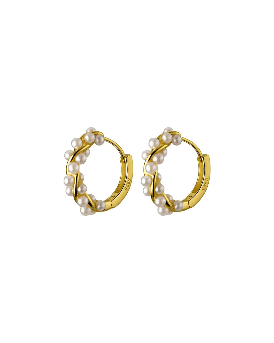 Eloise Pearl Hoop Earrings