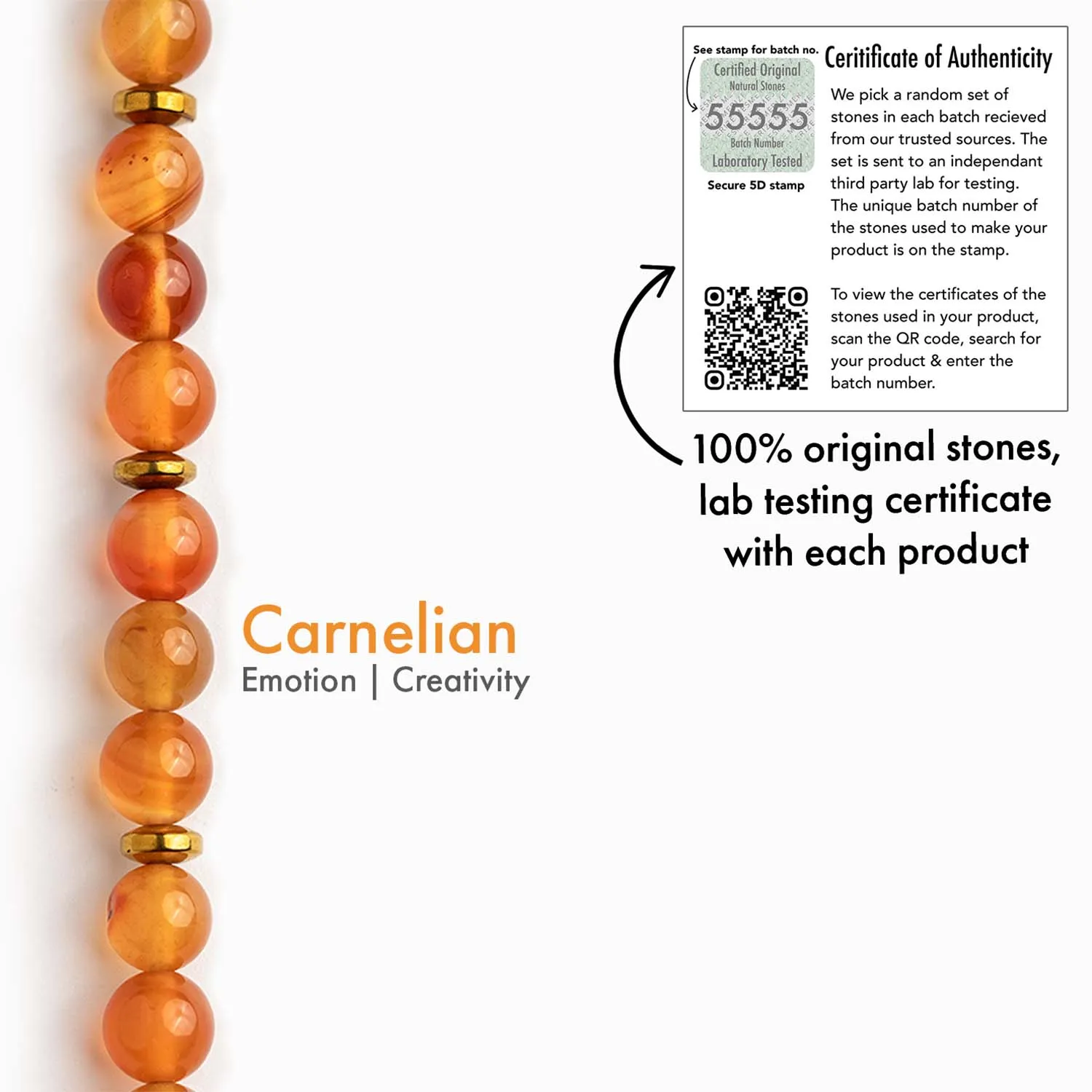 Empowering Carnelian Natural Stone Bracelet