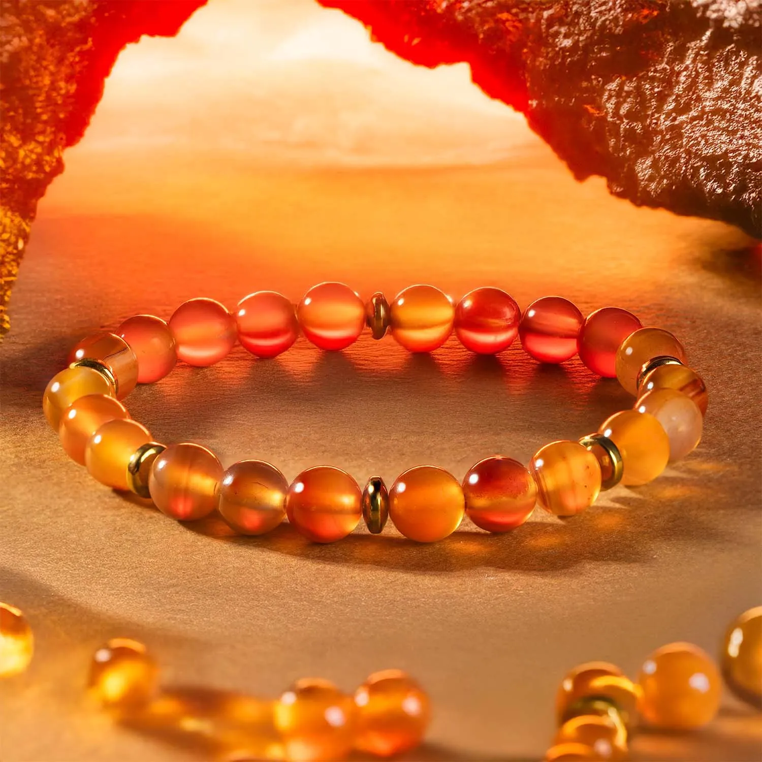 Empowering Carnelian Natural Stone Bracelet