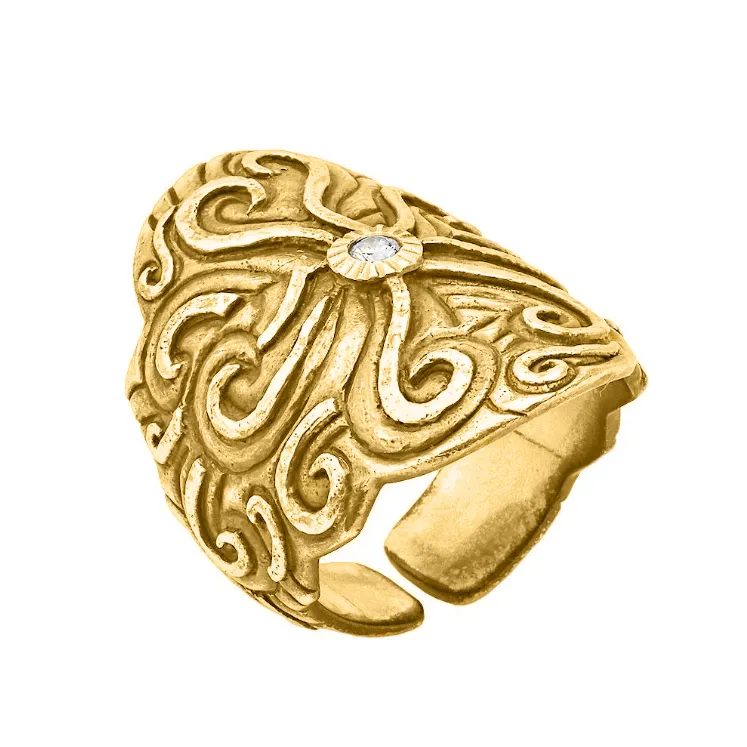Energy Flow Gold Ring