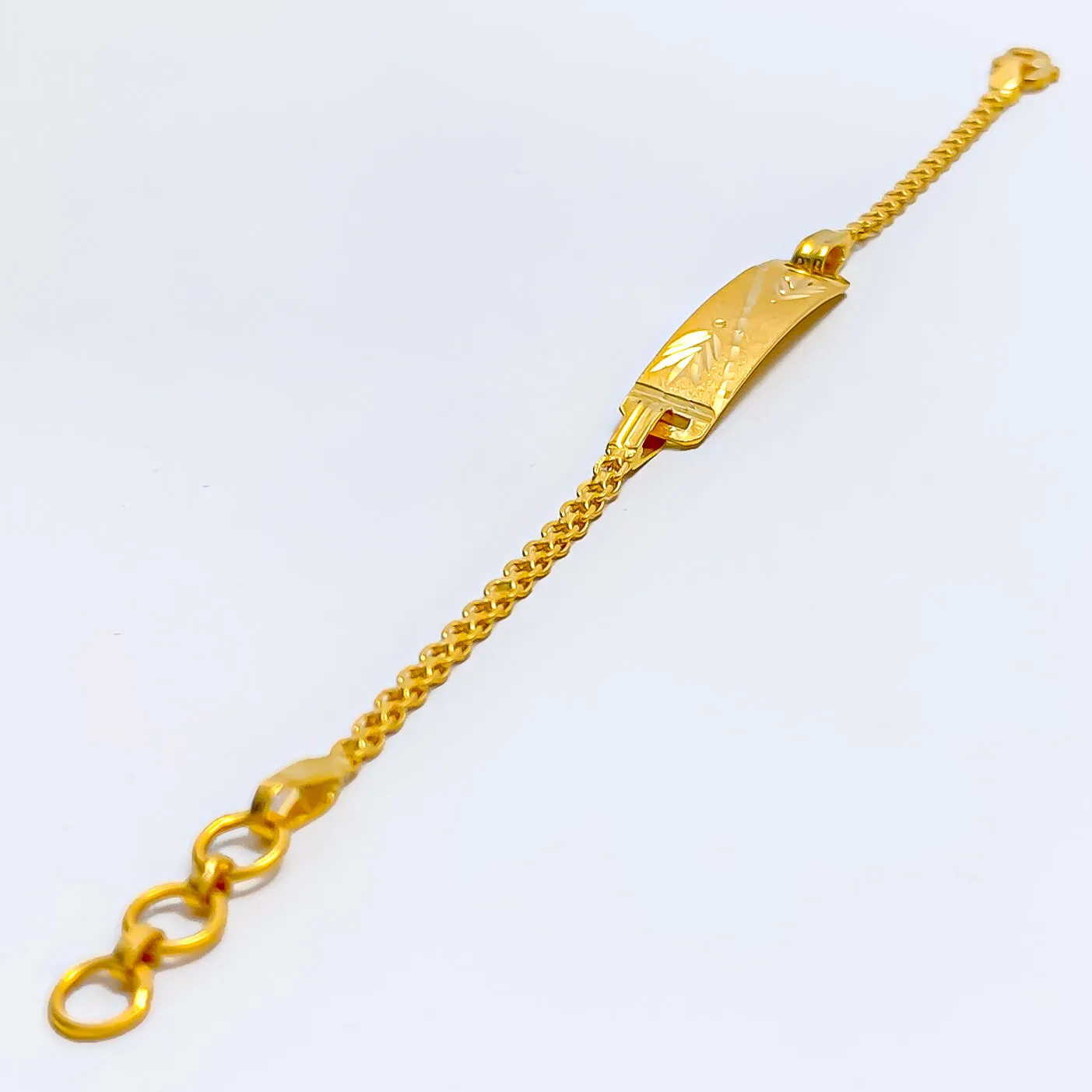 Engraved 22k Gold Baby Bracelet