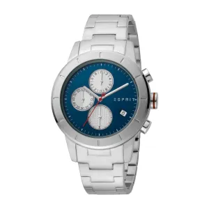 Esprit Men's Chronograph Stainless Steel Watch Blue Dial & Metal Bracelet