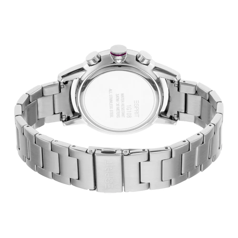 Esprit Men's Chronograph Stainless Steel Watch Blue Dial & Metal Bracelet
