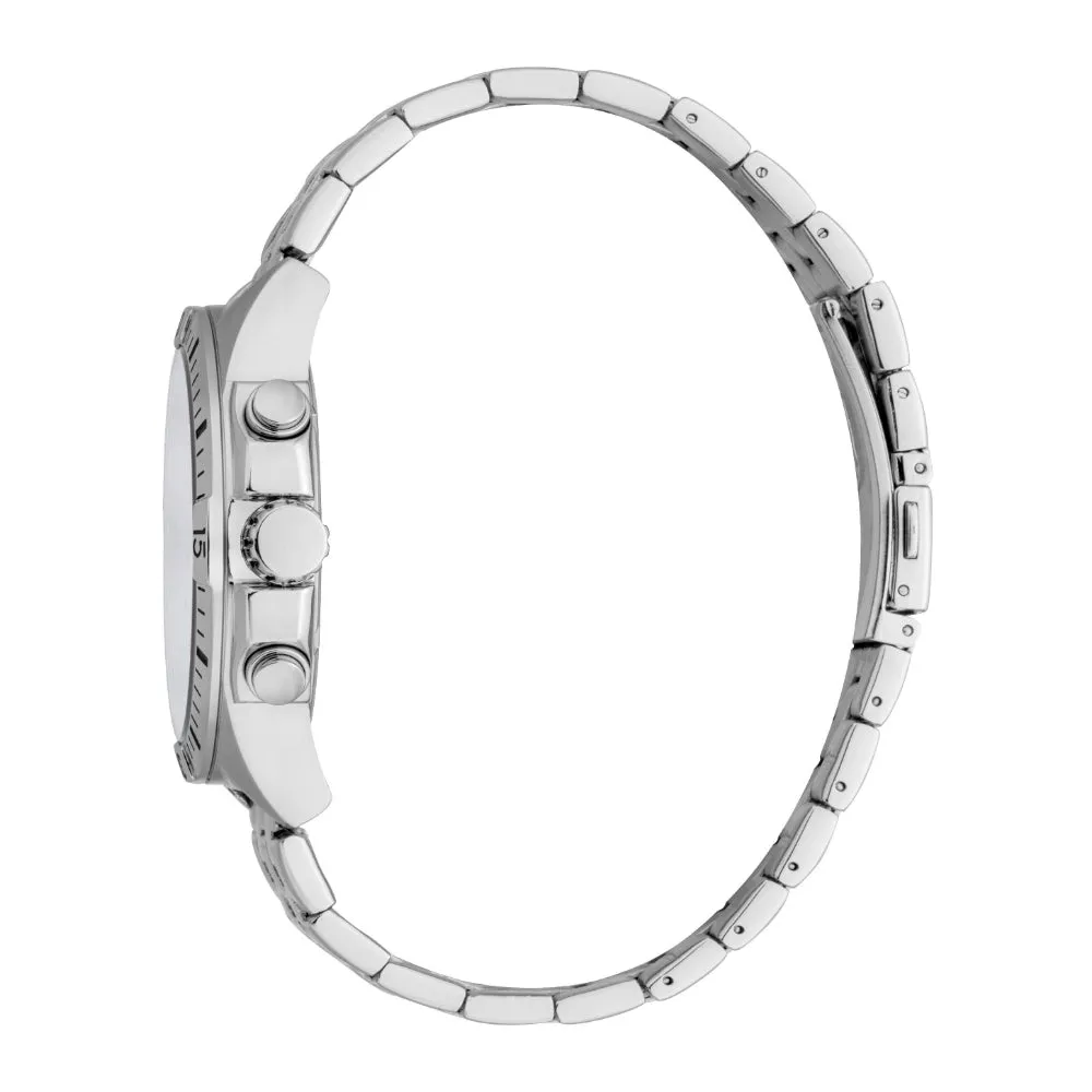 ESPRIT Men's Chronograph Watch, Silver Color Case with Black Dial and Stainless Steel Bracelet, Water Resistant up to 10 ATM