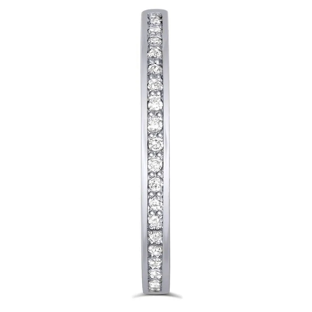 Eternal Love Diamond Crescent Wedding Band