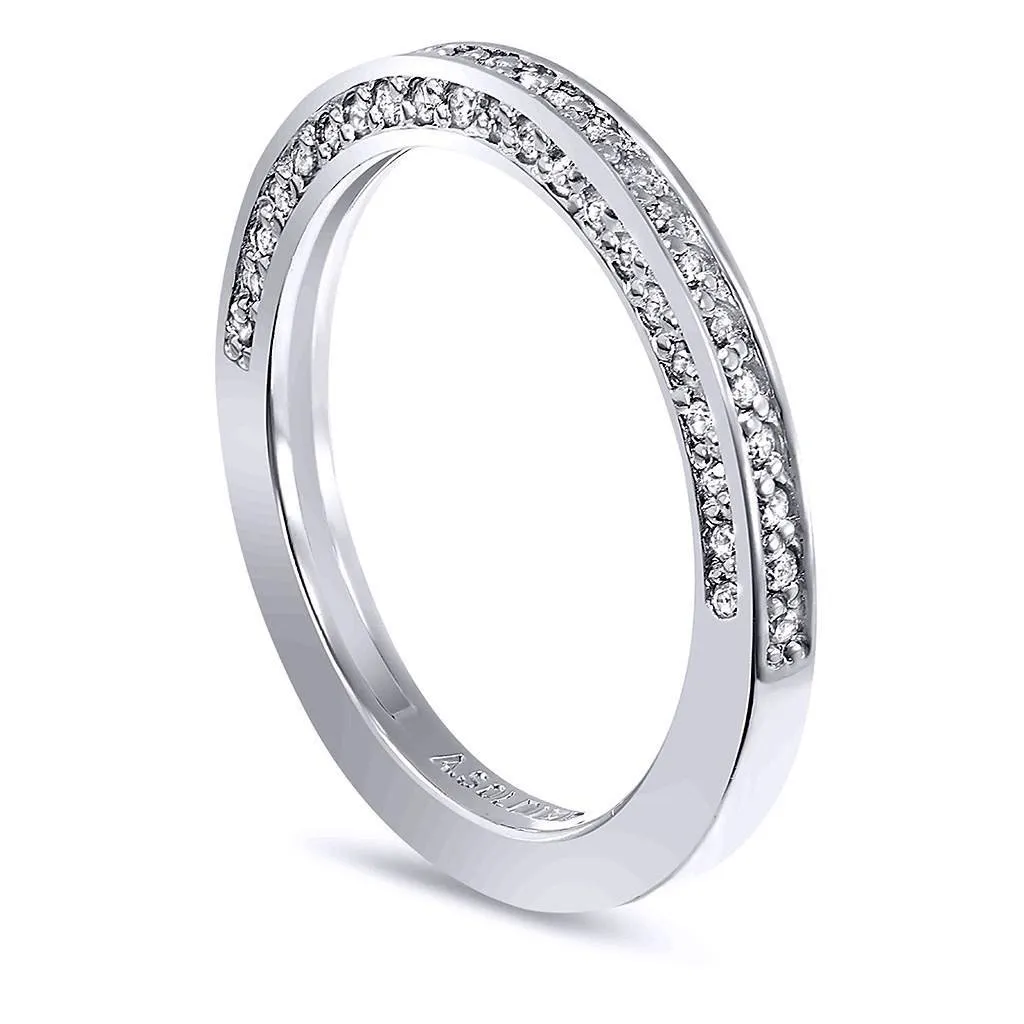 Eternal Love Diamond Crescent Wedding Band
