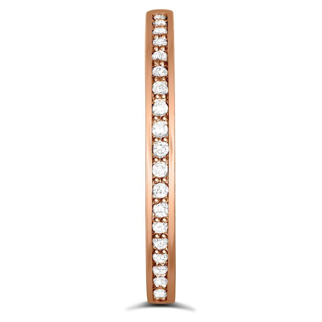 Eternal Love Diamond Crescent Wedding Band