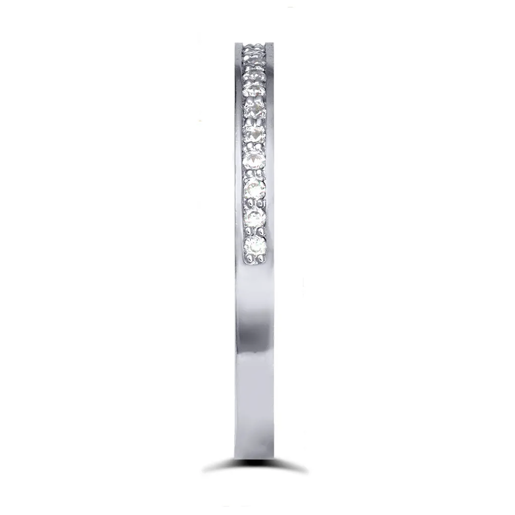 Eternal Love Diamond Crescent Wedding Band