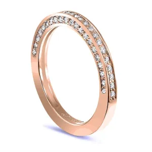 Eternal Love Diamond Crescent Wedding Band