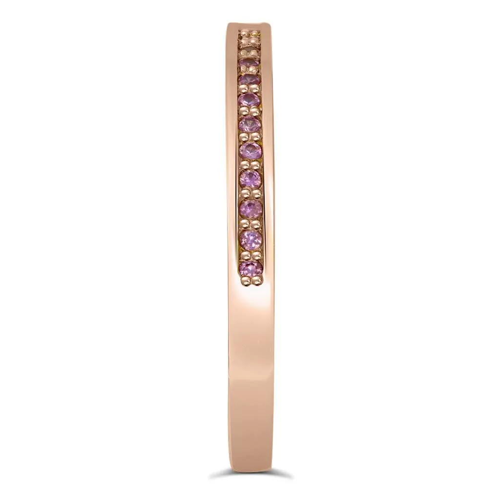 Eternal Love Pink Sapphire Wedding Band