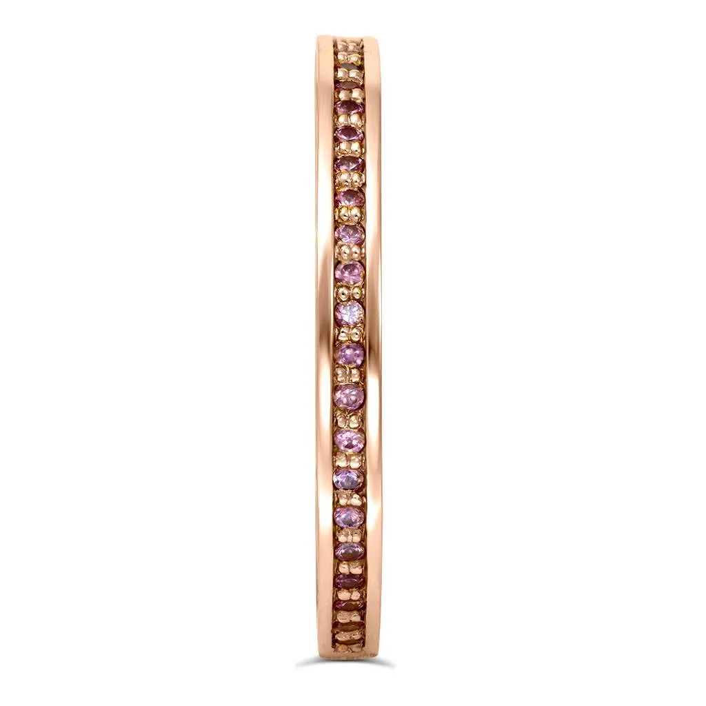 Eternal Love Pink Sapphire Wedding Band