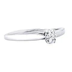 EternalDia 1/10Carat T.W. Diamond 10kt White Gold Infini Oval Ring