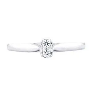 EternalDia 1/10Carat T.W. Diamond 10kt White Gold Infini Oval Ring