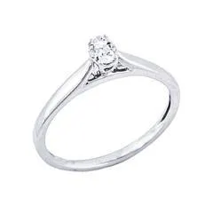 EternalDia 1/10Carat T.W. Diamond 10kt White Gold Infini Oval Ring