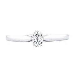 EternalDia 1/10Carat T.W. Diamond 10kt White Gold Infini Oval Ring