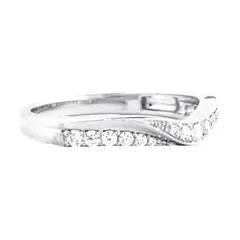 EternalDia 1/4Carat T.W. Diamond 10kt White Gold Contour Ring