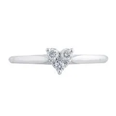 EternalDia 1/5Carat T.W. Diamond 10kt White Gold Infini Heart Ring