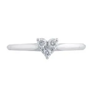 EternalDia 1/5Carat T.W. Diamond 10kt White Gold Infini Heart Ring