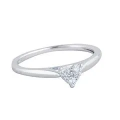EternalDia 1/5Carat T.W. Diamond 10kt White Gold Infini Heart Ring