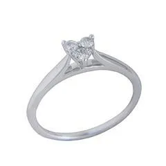 EternalDia 1/5Carat T.W. Diamond 10kt White Gold Infini Heart Ring