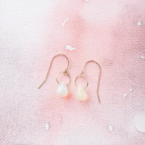 Ethiopian Opal Drop Earrings in 14k Gold