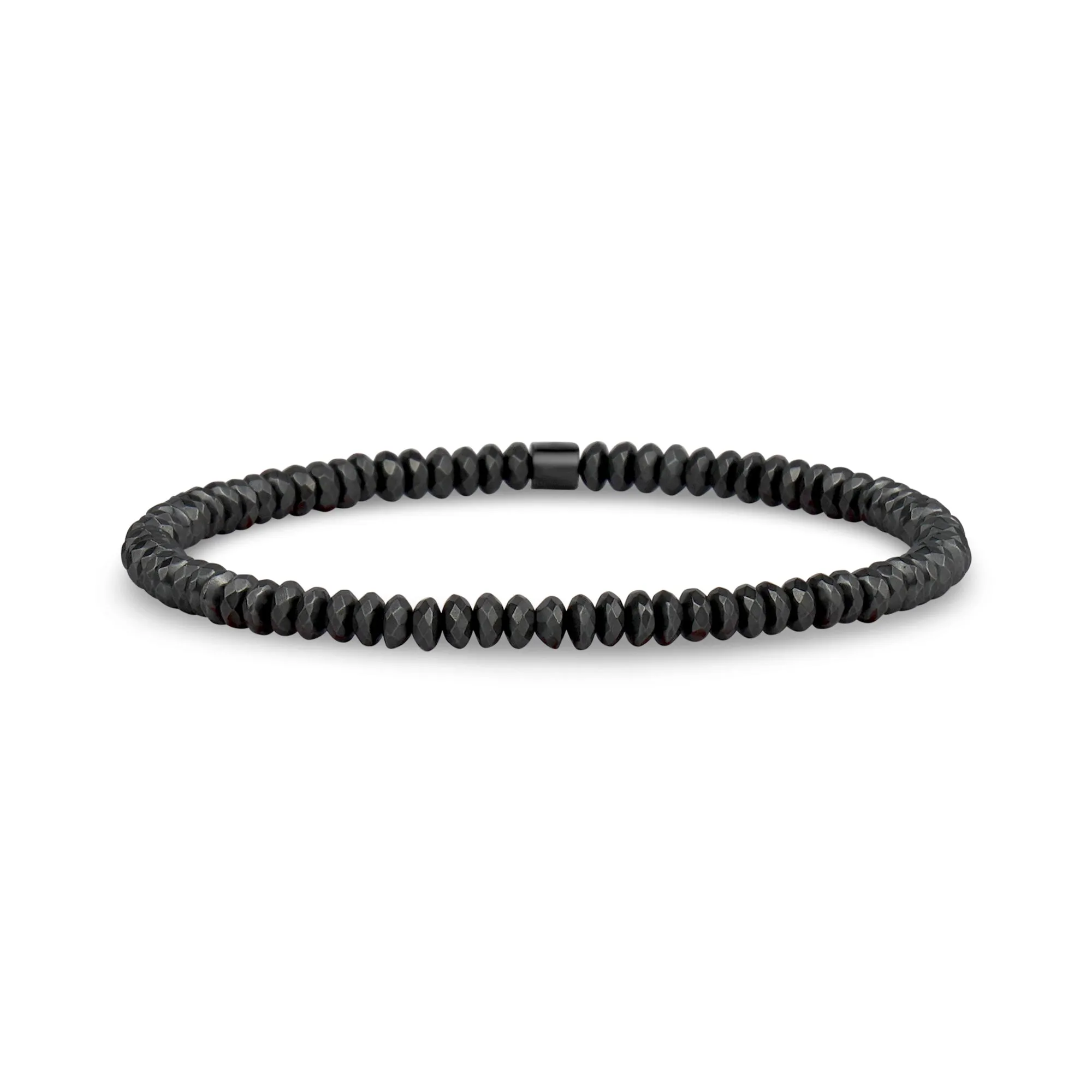 Faceted Hematite Bead Bracelet