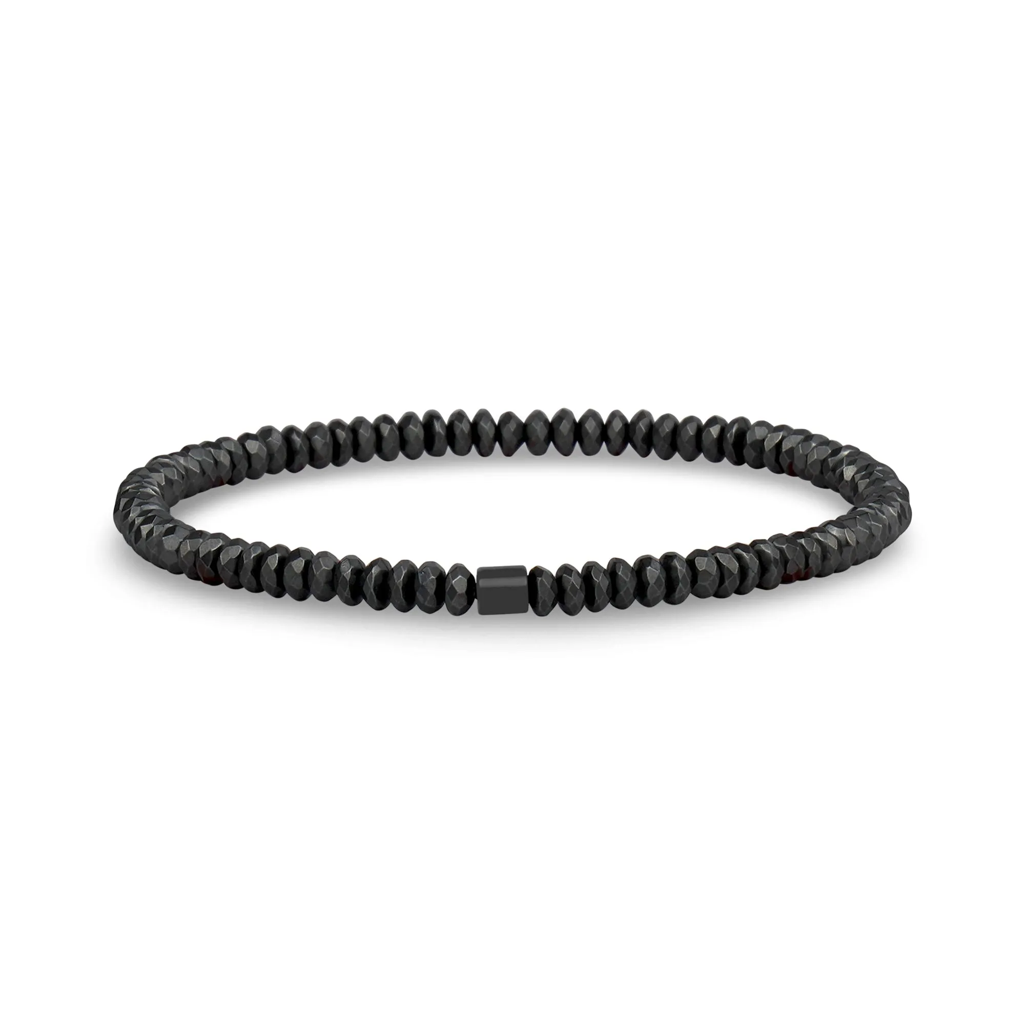 Faceted Hematite Bead Bracelet