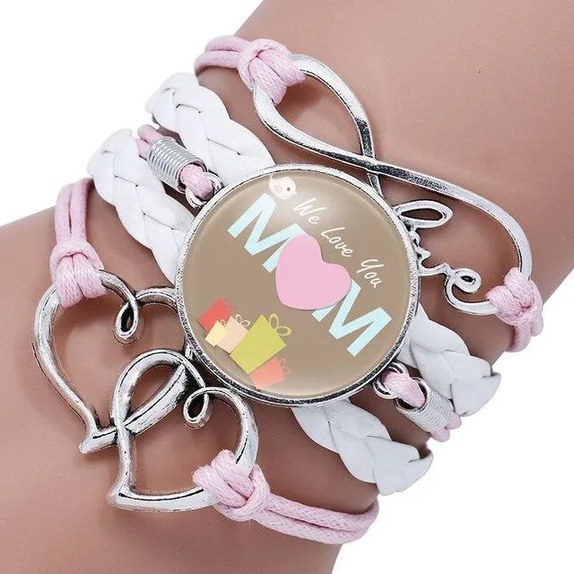 Fashion Letter MOM Time Gem Glass Bracelet  Eternal Love for A MOTHER  Mother's Day Gift  Wholesale Dropshipping