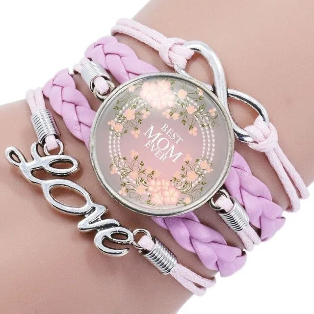Fashion Letter MOM Time Gem Glass Bracelet  Eternal Love for A MOTHER  Mother's Day Gift  Wholesale Dropshipping