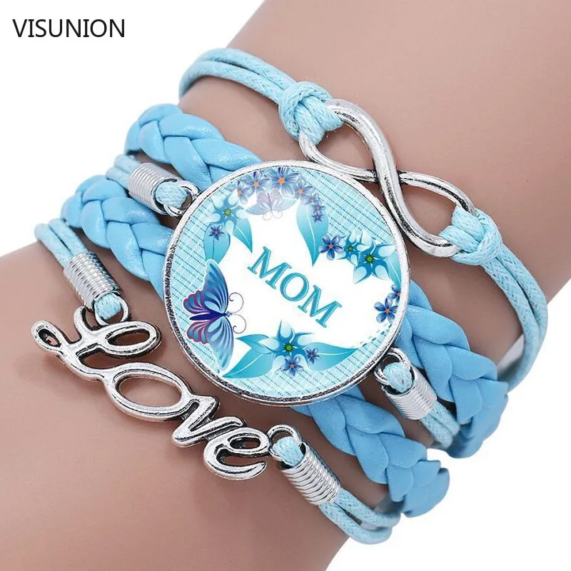 Fashion Letter MOM Time Gem Glass Bracelet  Eternal Love for A MOTHER  Mother's Day Gift  Wholesale Dropshipping