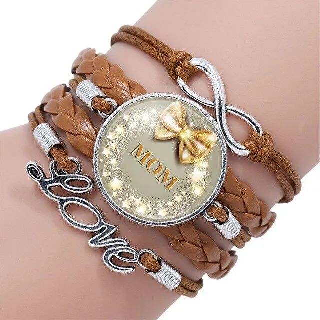 Fashion Letter MOM Time Gem Glass Bracelet  Eternal Love for A MOTHER  Mother's Day Gift  Wholesale Dropshipping