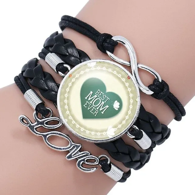 Fashion Letter MOM Time Gem Glass Bracelet  Eternal Love for A MOTHER  Mother's Day Gift  Wholesale Dropshipping